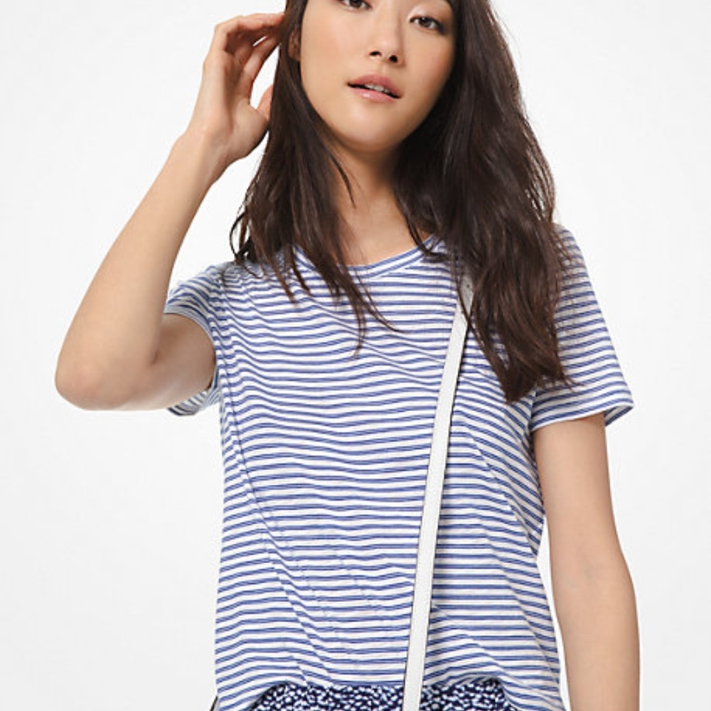 MICHAEL KORS Striped Cotton T-Shirt✨ Brand New!